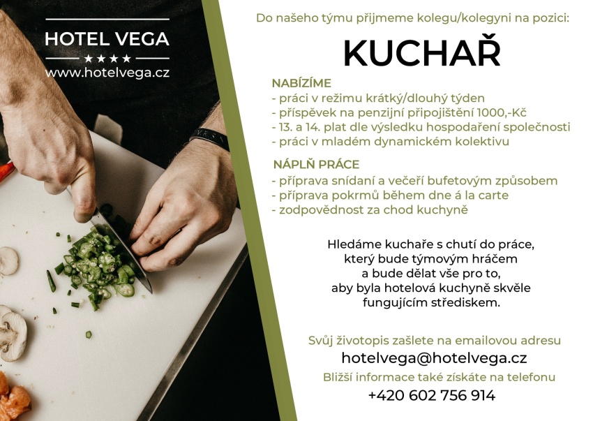 Hotel vega kuchař